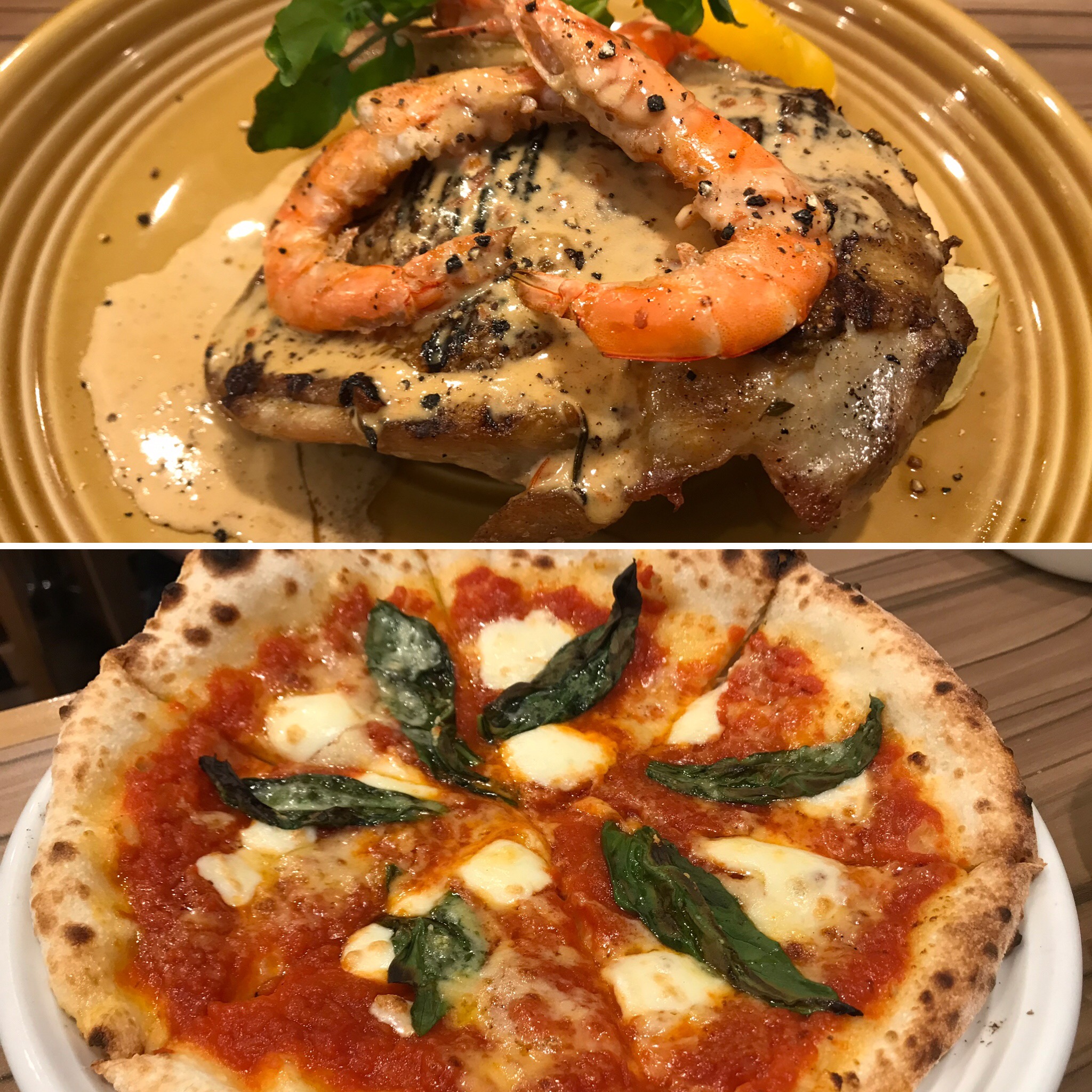 グリルチキンとピザ グリルチキンとピザ