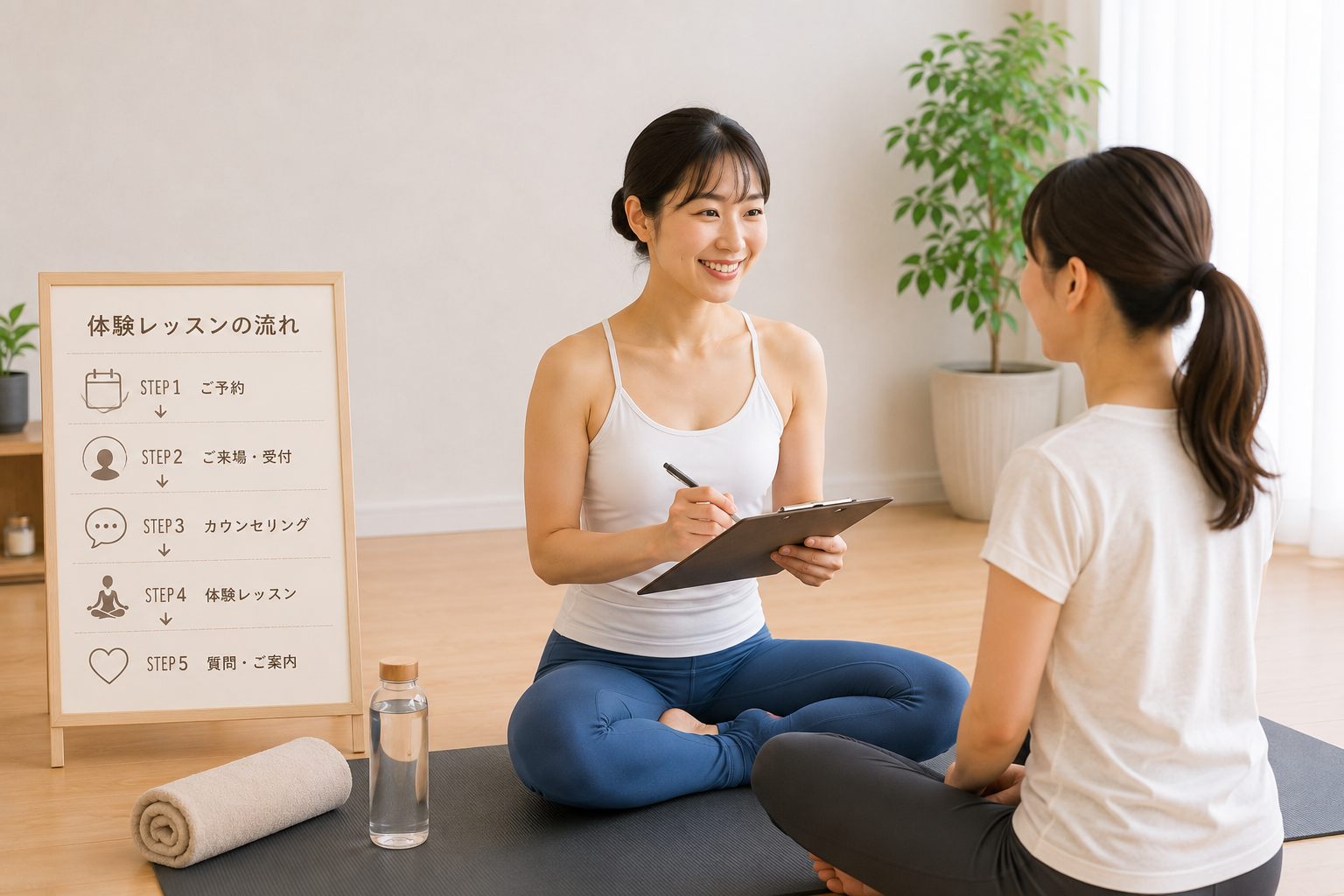 体験レッスンの流れ 体験レッスンの流れ